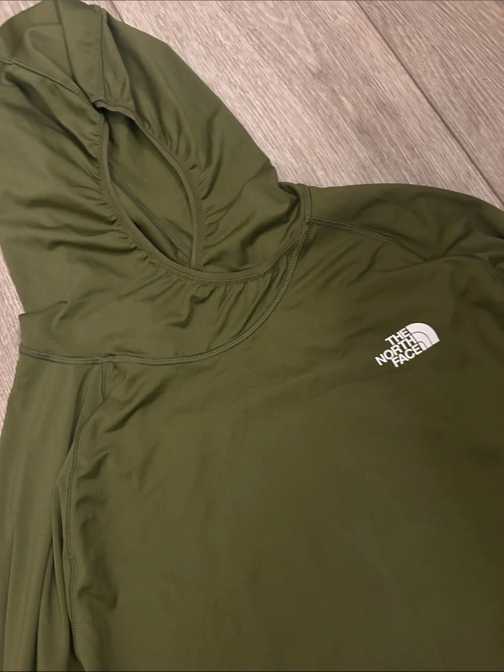 The North Face Olive Performance Hooded Pullover